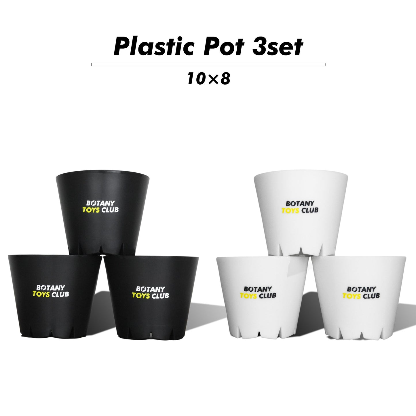 Plastic Pot 3set 10×8